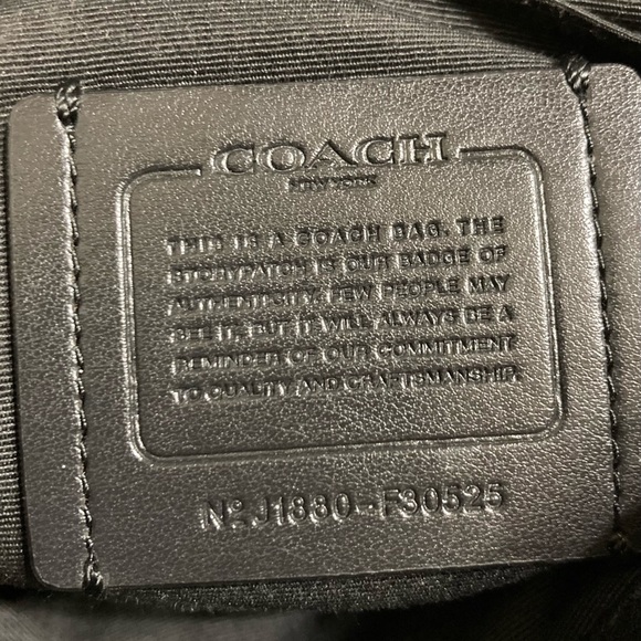 👣 COACH Faye 👣 Mixed Materials Backpack in Black. - Picture 9 of 16